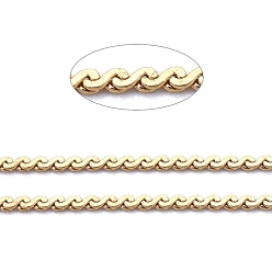 Oro 304 cadenas serpentinas de acero inoxidable, soldada, con carrete, dorado, 0.8x0.3 mm, aproximadamente 32.8 pies (10 m) / rollo