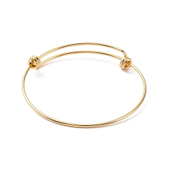 Золотой 201 растягивающийся браслет из нержавеющей стали для женщин, золотые, внутренний диаметр: 2-1/2 дюйм (6.2 см)