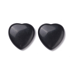 Obsidiana Cabujones naturales de obsidiana, corazón, 29~30x29~30x6~8 mm