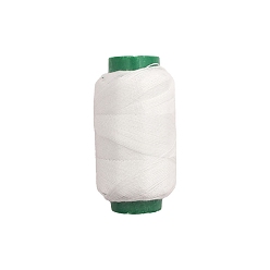 Blanc Fils à coudre en polyester, pour la couture à la main et à la machine, broderie pompon, blanc, 0.25mm