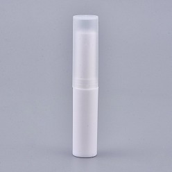 White DIY Empty Lipstick Bottle, Lip Gloss Tube, Lip Balm Tube, with Cap, White, 8.3x1.5cm, Capacity: 4ml(0.13 fl. oz)