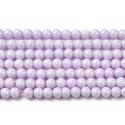 Lavanda Hebras de perlas de imitación de circonita cúbica, rondo, lavanda, 3 mm, agujero: 0.7 mm, sobre 114~117 unidades / cadena, 14.80''~14.96'' (37.6~38 cm)