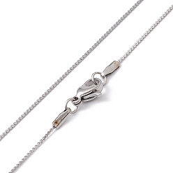 Stainless Steel Color 304 Stainless Steel Serpentine Chain Necklace for Men Women, Stainless Steel Color, 19.69 inch(50cm)