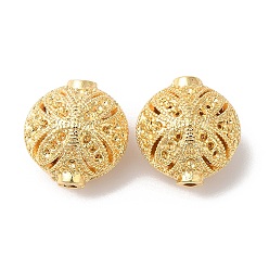 Real 18K Gold Plated Hollow Brass Beads, Lantern, Real 18K Gold Plated, 14.5x14x10mm, Hole: 1.5mm