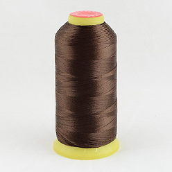 Brun De Noix De Coco Polyester fil à coudre, brun coco, 0.8 mm, environ 180 m/rouleau