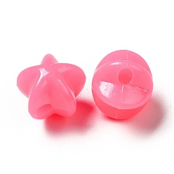 Cerise Opaque Acrylic Beads, Star, Red, 11.5x11x10mm, Hole: 2mm, about 1000pcs/500g