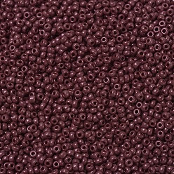 (RR419) Непрозрачный Красно-коричневый Миюки круглые бусины рокайль, японский бисер, 11/0, (rr 419) непрозрачный красно-коричневый, 11/0, 2x1.3 мм, Отверстие : 0.8 мм , около 5500 шт / 50 г