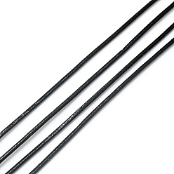Negro Cordón de cuero de vaca redonda, cuerda de cuero para pulseras, collares, negro, 6 mm, sobre 100 yardas / paquete