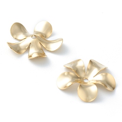 Golden 304 Stainless Steel Bead Caps, 5-Petal, Flower, Golden, 15x14.5x2.4mm, Hole: 1.2mm
