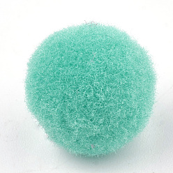 Turquoise Bricolage poupée artisanat pom pom polyester pom pom balles, turquoise, 25mm