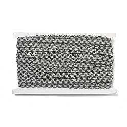 Silver Polyester Wavy Lace Trim, for Curtain, Home Textile Decor, Silver, 1/2 inch(11.5mm)