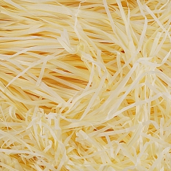 Champagne Yellow Raffia Crinkle Cut Paper Shred Filler, for Gift Wrapping & Easter Basket Filling, Champagne Yellow, 2~3mm, 50g/bag