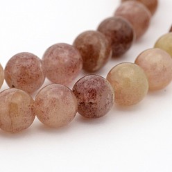 Natural Gemstone Natural Red Star Stone Round Beads Strands, 4mm, Hole: 1mm, about 98pcs/strand, 15.7 inch