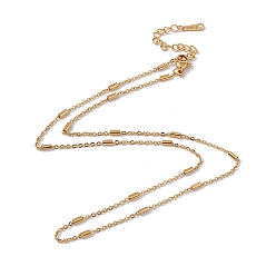 Real 18K Gold Plated 201 Stainless Steel Satellite Chain Necklace for Men Women, Real 18K Gold Plated, 17.48 inch(44.4cm)
