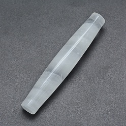 Cristal de cuarzo Perlas de cristal de cuarzo natural, cuentas de cristal de roca, sin agujero / sin perforar, arroz, 73.5~74.5x13~13.5 mm