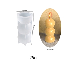 Ronde Moules à bougie en silicone, pour les outils de fabrication de bougies, motif rond, 4.5x9.2 cm