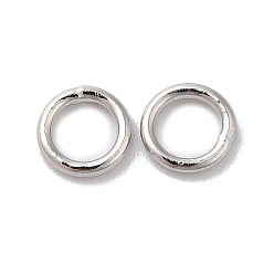 Platinum Brass Soldered Jump Rings, Closed Jump Rings, Round Ring, Platinum, 18 Gauge, 5x1mm, Inner Diameter: 3mm