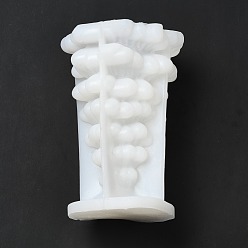 Blanco 3d árbol de navidad diy vela moldes de silicona, para hacer velas perfumadas de árbol de navidad, blanco, 10x9.5x16 cm, diámetro interior: 14.7x9.6x9.3 cm