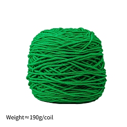 Verde Hilo de algodón con leche de 190g y 8capas para alfombras con mechones, hilo amigurumi, hilo de ganchillo, para suéter sombrero calcetines mantas de bebé, verde, 5 mm