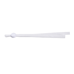 Белый Полая плоская нейлоновая резинка, крышка ушной раковины, с пластиковой пряжкой, сделай сам материал покрытия рта, белые, 10.5x0.5 см, пряжка: 10 мм