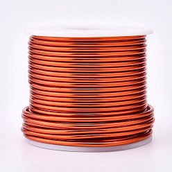Orange Red Round Aluminum Wire, Orange Red, 10 Gauge, 2.5mm, about 80.38 Feet(24.5m)/roll