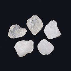 Хрусталь Природный кристалл кварца бусины, бусины из горного хрусталя, самородки, нет отверстий / незавершенного, 10~41x15~30x12~22 мм