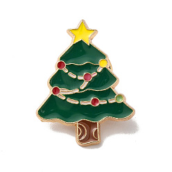 Рождественская елка Эмалированная булавка на рождественскую тематику, броши из золотого сплава для рюкзака, рождественская елка, 25.5x20x1.5 мм