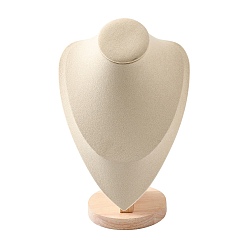 Papaya Látigo Muestra de collar de madera de microfibra, PapayaWhip, 18.7~19.2x12.8~13x27.5~28.2 cm