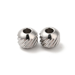 Stainless Steel Color 304 Stainless Steel Bead, Round, Stainless Steel Color, 5mm, Hole: 2mm