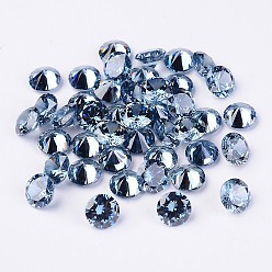 Aigue-marine Forme de diamant verre cabochons de strass, pointé en arrière, aigue-marine, 8x5 mm, sur 95~100 PCs / sac