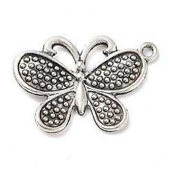 Antique Silver Tibetan Style Alloy Pendants, Butterfly, Antique Silver, 20.5x29x2.5mm, Hole: 1.8mm, about 289pcs/500g