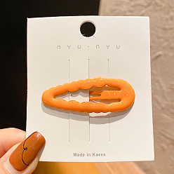 Orange Pinces à cheveux couleur bonbon, jolis accessoires pour cheveux en forme de larme pour filles, orange, 45mm