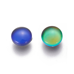 Colorful Glass Cabochons, Changing Color Mood Cabochons, Half Round, Colorful, 10x4mm