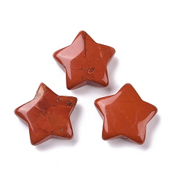 Красный Камень Натуральный красный бисер яшма, без отверстия , звезда, 28.5x30x10 мм