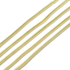 Yellow French Wire Gimp Wire, Flexible Round Copper Wire, Metallic Thread for Embroidery Projects and Jewelry Making, Yellow, 18 Gauge(1mm), 10g/bag