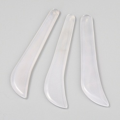 Ghost White Natural Agate Massage Stick, Gua Sha Massage Tools, for Soft Tissue, Physical Therapy Stuff Used for Back, Legs, Arms, Neck, Shoulder, Crescent Blade Shape, Ghost White, 105~118.5x23~25x4~5.5mm, Hole: 2mm