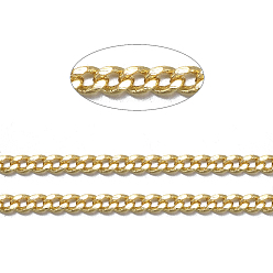 Золотой Латунные витой цепочки, бордюрные цепи, алмазная огранка, пайки, граненые, с катушкой, овальные, без свинца, без никеля и без кадмия, золотые, 1.5x1x0.35 мм, около 301.83 футов (92 м) / рулон