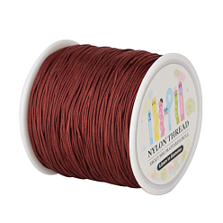 Saddle Brown Nylon Thread, Saddle Brown, 0.8mm, about 98.43yards/roll(90m/roll)