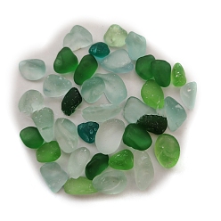 Vert Décoration d'affichage en verre série océan, Nuggest, verte, 60~90mm