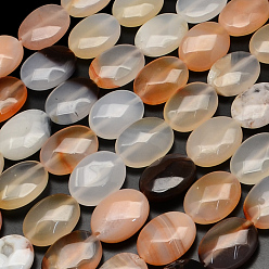 Cornaline Facettes ovales teints naturels perles de cornaline brins, 17x13x6mm, Trou: 1mm, Environ 13 pcs/chapelet, 8.26 pouce