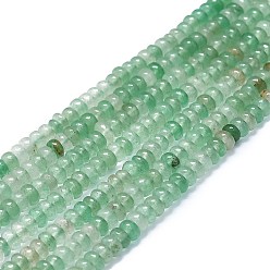 Клубничный Кварц Натуральный зеленый клубника кварц бисер нити, диск, 4x1.5~2 мм, отверстие : 0.5 мм, около 96 шт / нитка, 15.55'' (39.5 см)