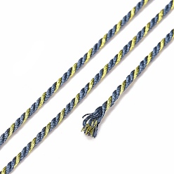 Marina Azul Cordón de filigrana de polialgodón, cuerda trenzada, con carrete de plástico, para colgar en la pared, artesanías, envoltorio de regalo, azul marino, 1.5 mm, aproximadamente 21.87 yardas (20 m) / rollo