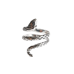 Serpiente Soporte de dedo de guía de hilo de aleación retro, crochet y herramientas de tejer, envolver anillos de dedo, patrón de serpiente, 2~2.8 cm