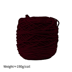 Brown 190g 8-Ply Milk Cotton Yarn for Tufting Gun Rugs, Amigurumi Yarn, Crochet Yarn, for Sweater Hat Socks Baby Blankets, Brown, 5mm