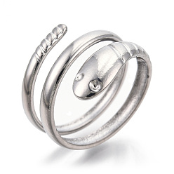 Нержавеющая Сталь Цвет 304 спиральные кольца из нержавеющей стали, регулируемые кольца, обернуть кольца для женщин девушки, цвет нержавеющей стали, размер США 6 (16.9 мм)