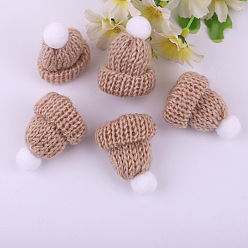 Camel Polyester Doll Woolen Hat, for Accessories Decorate Doll, Camel, 60x43x12.5mm