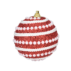 Красный Жемчужная пудра липкая пена шар кулон украшение, для подвесных украшений на елку, красные, 80 мм