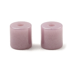 Brun Rosé  Perles en céramique de zircone biocéramiques, sans nickel  , pas de décoloration et hypoallergénique, colonne, brun rosé, 5x4.5~5mm, Trou: 1.4mm