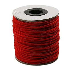 Красный Нейлоновая нить, ювелирные изделия шнур нейлона для пользовательских ювелирных изделий делает тканые, красные, 2 мм, около 50 ярдов / рулон (150 футов / рулон)