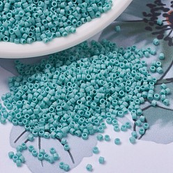(DB0878) Matte Opaque Turquoise Green AB MIYUKI Delica Beads, Cylinder, Japanese Seed Beads, 11/0, (DB0878) Matte Opaque Turquoise Green AB, 1.3x1.6mm, Hole: 0.8mm, about 10000pcs/bag, 50g/bag